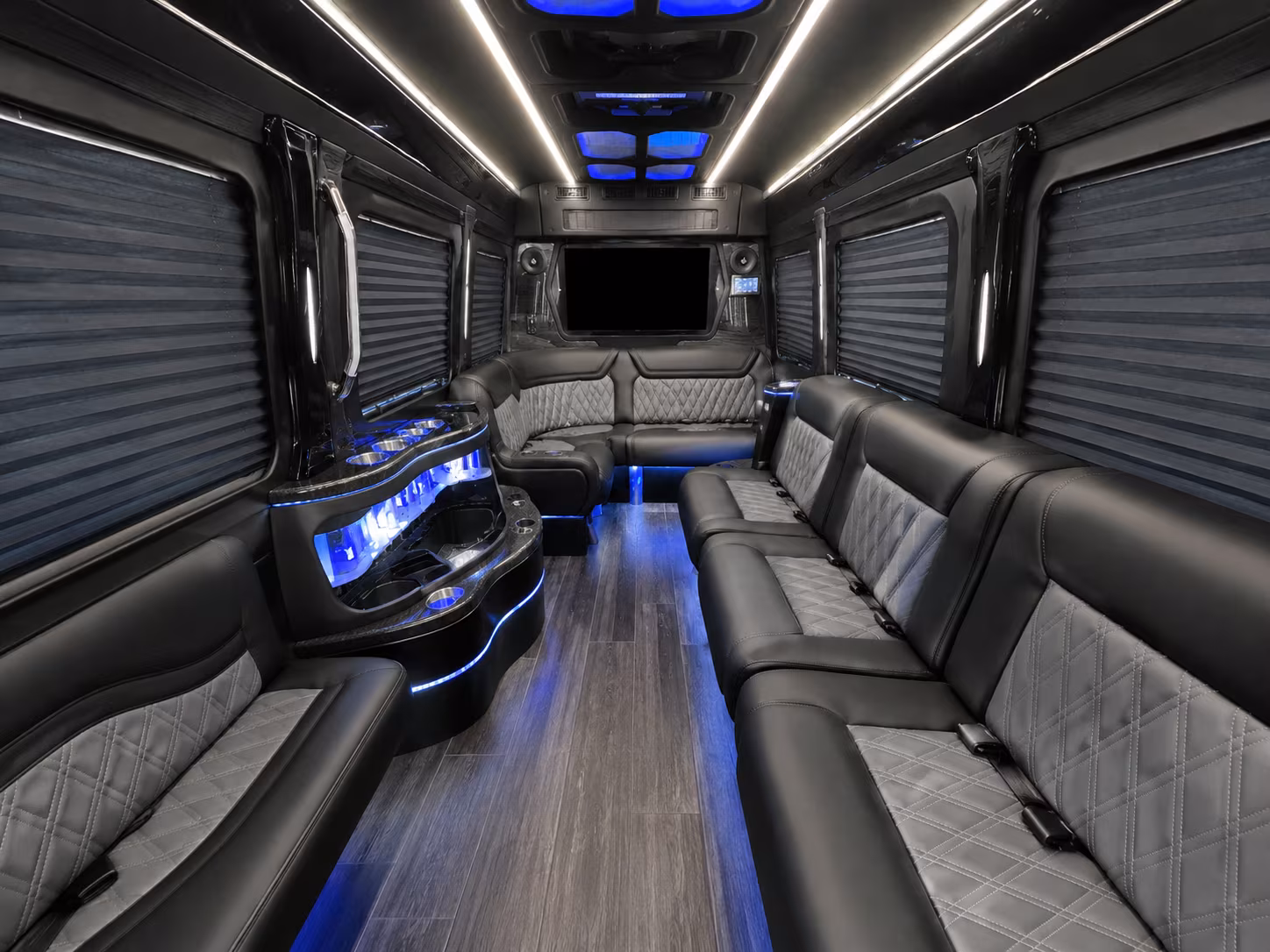 great falls 15 passenger party bus inside