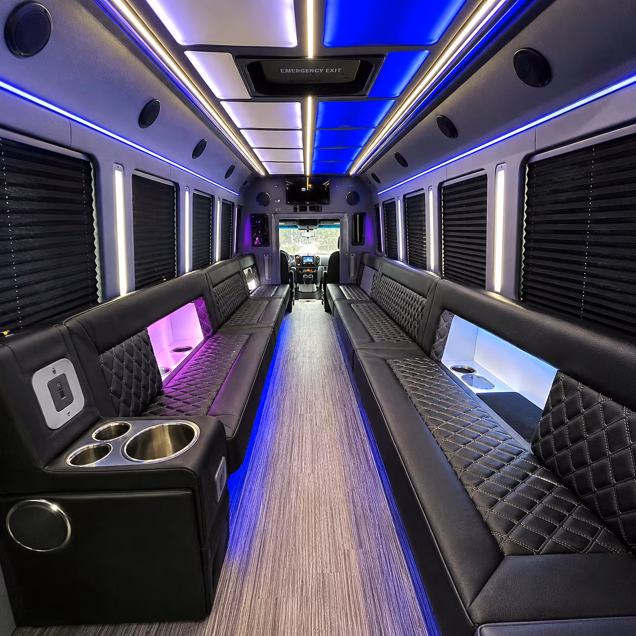 great falls party bus rental interior